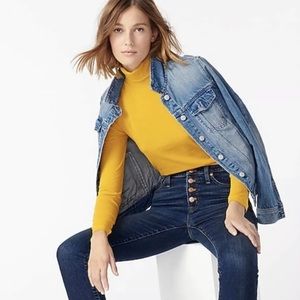 XXS 🔖 J. CREW tissue turtleneck  yellow mustard marigold NWT